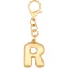 Leith Bubble Initial Bag Charm In Gold