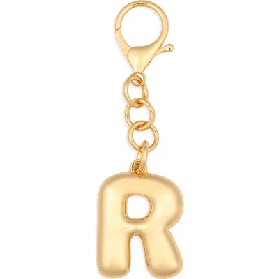 Leith Bubble Initial Bag Charm In Gold