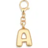 Leith Bubble Initial Bag Charm In Gold