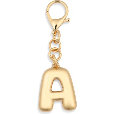 Leith Bubble Initial Bag Charm In Gold