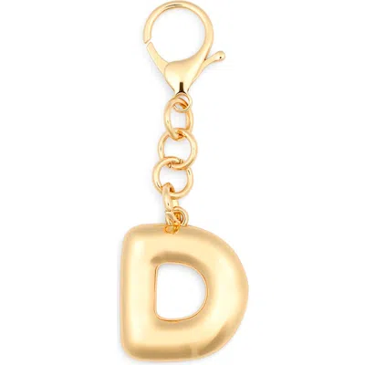 Leith Bubble Initial Bag Charm In Gold