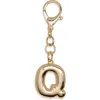 Leith Bubble Initial Bag Charm In Gold