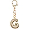 Leith Bubble Initial Bag Charm In Gold