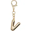 Leith Bubble Initial Bag Charm In Gold