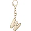 Leith Bubble Initial Bag Charm In Gold