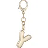 Leith Bubble Initial Bag Charm In Gold