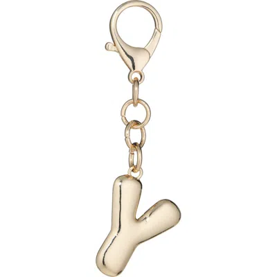 Leith Bubble Initial Bag Charm In Gold