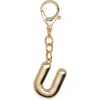 Leith Bubble Initial Bag Charm In Gold