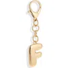 Leith Bubble Initial Bag Charm In Gold