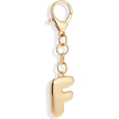 Leith Bubble Initial Bag Charm In Gold