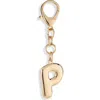 Leith Bubble Initial Bag Charm In Gold