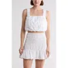 Leith Bubble Tank Top In White