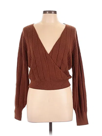 Pre-owned Leith Cardigan Sweater In Brown
