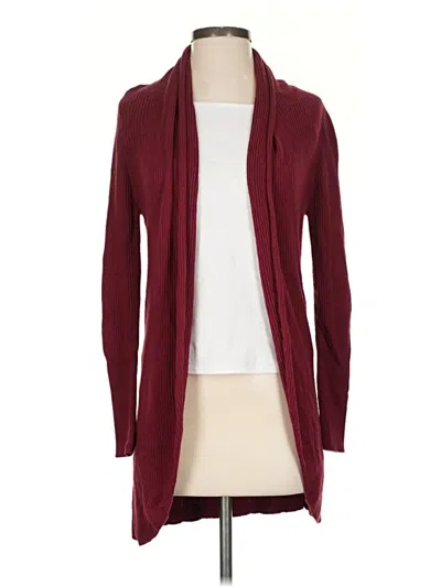 Pre-owned Leith Cardigan Sweater In Burgundy