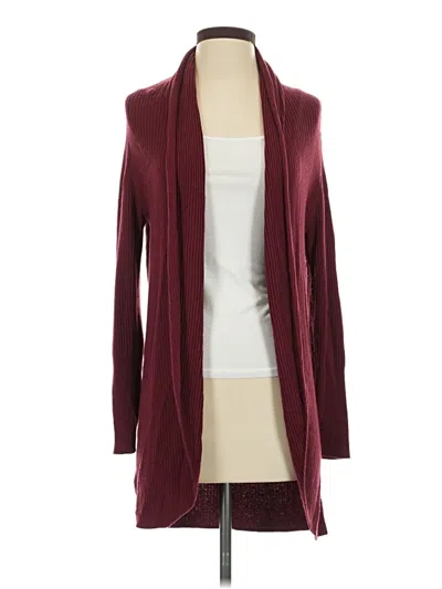 Pre-owned Leith Cardigan Sweater In Burgundy