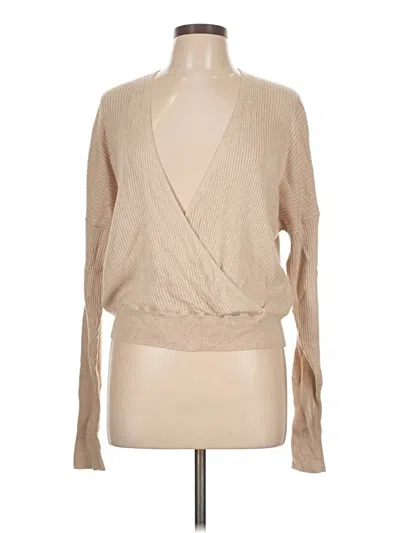 Pre-owned Leith Cardigan Sweater In Tan
