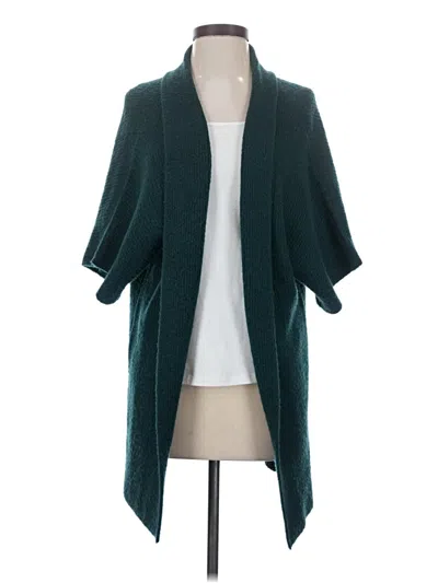 Pre-owned Leith Cardigan Sweater In Teal
