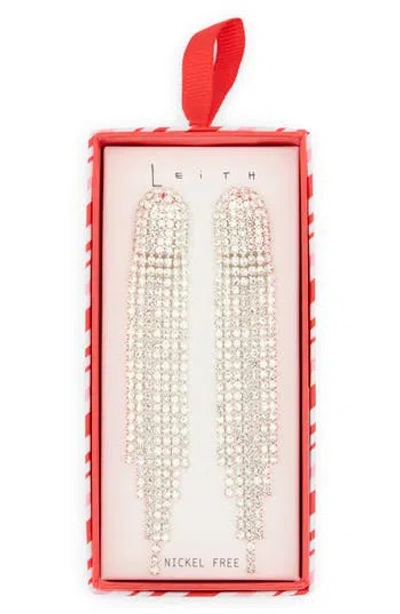 Leith Cascading Crystal Drop Earrings In Metallic