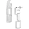 Leith Chain Link Drop Earrings In Silver