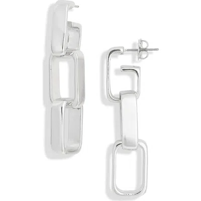 Leith Chain Link Drop Earrings In Silver