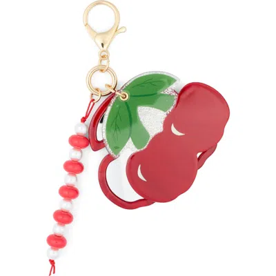 Leith Cherry Mirror Bag Charm In Multi
