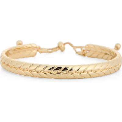 Leith Chevron Adjustable Bracelet In Gold