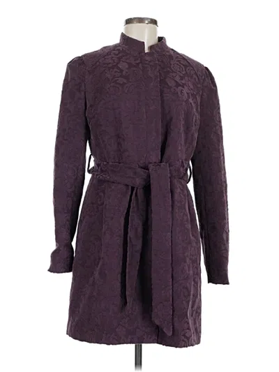 Pre-owned Leith Coat In Purple