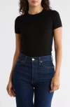 Leith Compact Sweater Tee In Black