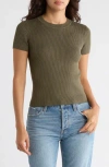 Leith Compact Sweater Tee In Green