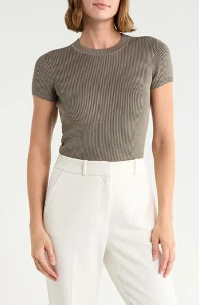 Leith Compact Sweater Tee In Green Vapor