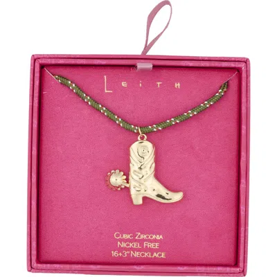 Leith Cowboy Boot Cord Necklace