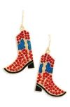Leith Cowboy Boot Drop Earrings