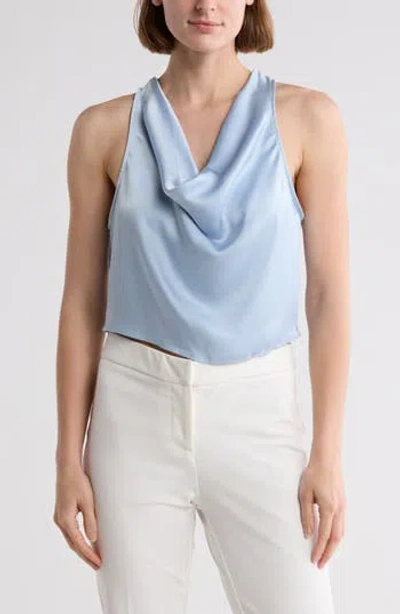 Leith Cowl Neck Satin Crop Tank