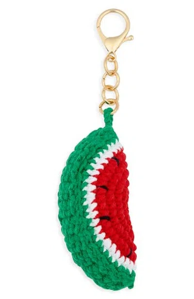 Leith Crochet Watermelon Bag Charm In Green
