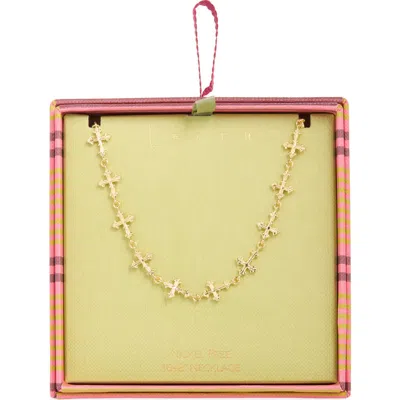 Leith Cross Chain Necklace In Gold