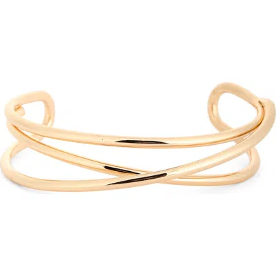 Leith Crossover Cuff Bracelet In Gold