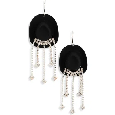 Leith Crystal Drop Cowboy Hat Earrings