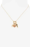 Leith Cubic Zirconia Allstar Basketball Charm Necklace