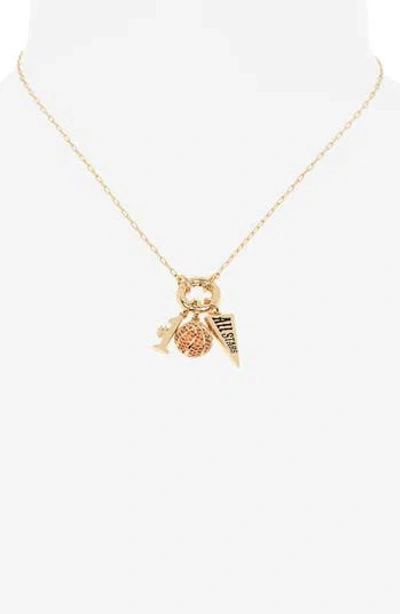 Leith Cubic Zirconia Allstar Basketball Charm Necklace
