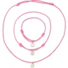 Leith Cubic Zirconia Cord Necklace, Bracelet & Anklet Set In Multi