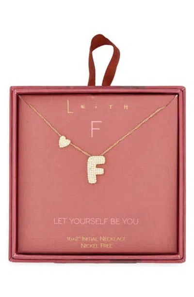 Leith Cubic Zirconia Heart & Bubble Initial Pendant Necklace