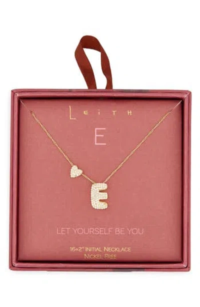 Leith Cubic Zirconia Heart & Bubble Initial Pendant Necklace