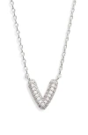 Leith Cubic Zirconia Initial Pendant Necklace