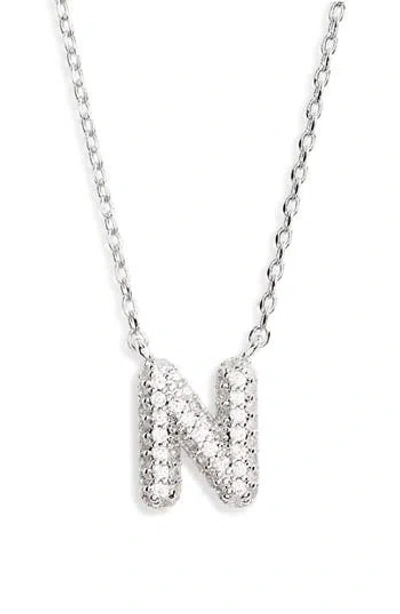 Leith Cubic Zirconia Initial Pendant Necklace