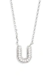 Leith Cubic Zirconia Initial Pendant Necklace