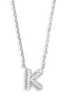 Leith Cubic Zirconia Initial Pendant Necklace