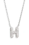 Leith Cubic Zirconia Initial Pendant Necklace