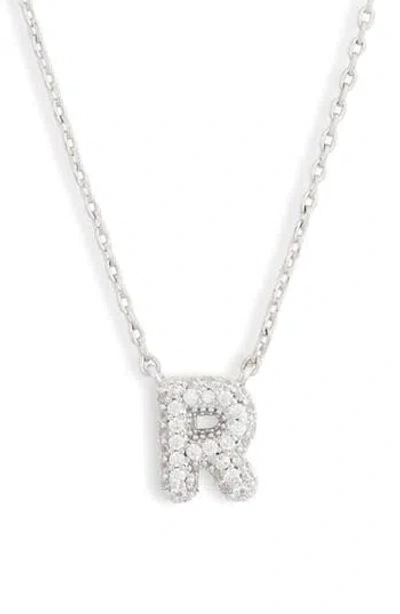 Leith Cubic Zirconia Initial Pendant Necklace