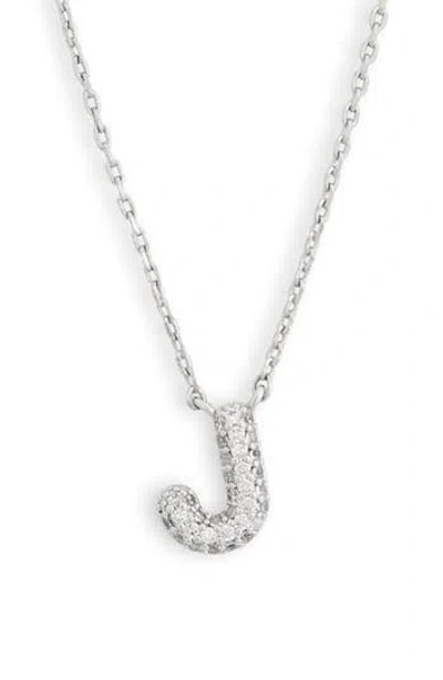 Leith Cubic Zirconia Initial Pendant Necklace