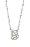 Leith Cubic Zirconia Initial Pendant Necklace